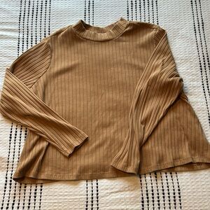 tan/yellow mock neck long sleeve